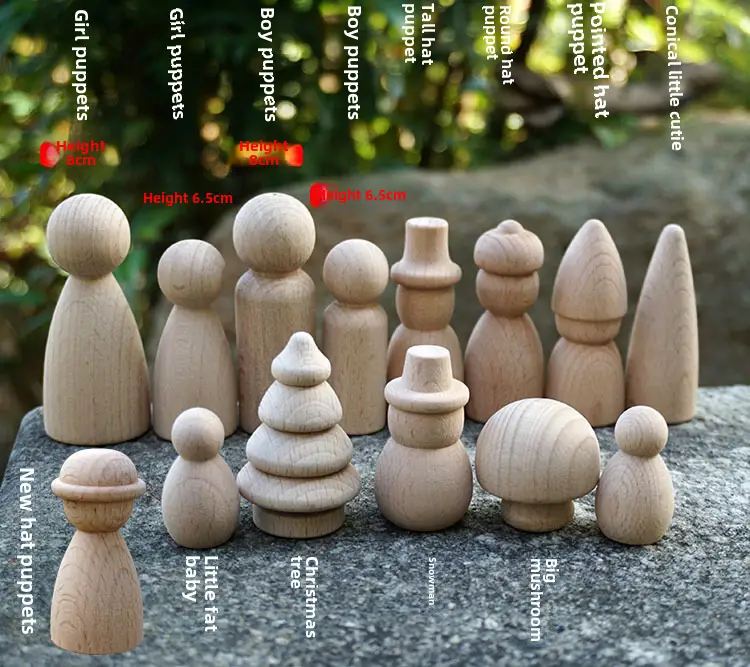 Wooden Snowmen & Christmas Trees Decor Set - Image 33
