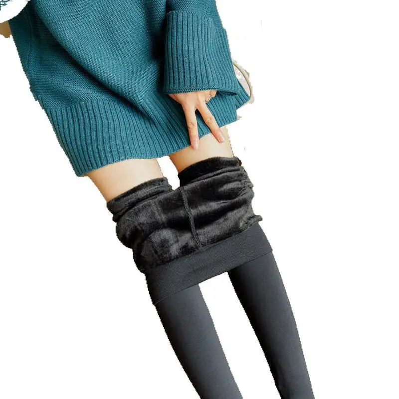 Purple Fleece Lined Slim Fit Leggings 220g - Image 13