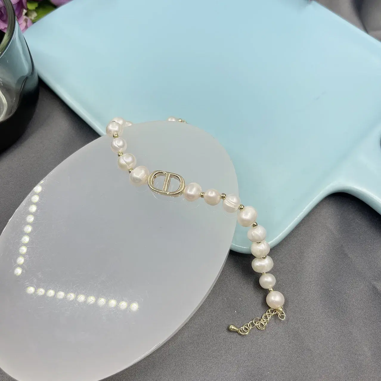 Pearl Pearl Bracelet Vintage Elegant Collar Chain - Image 5