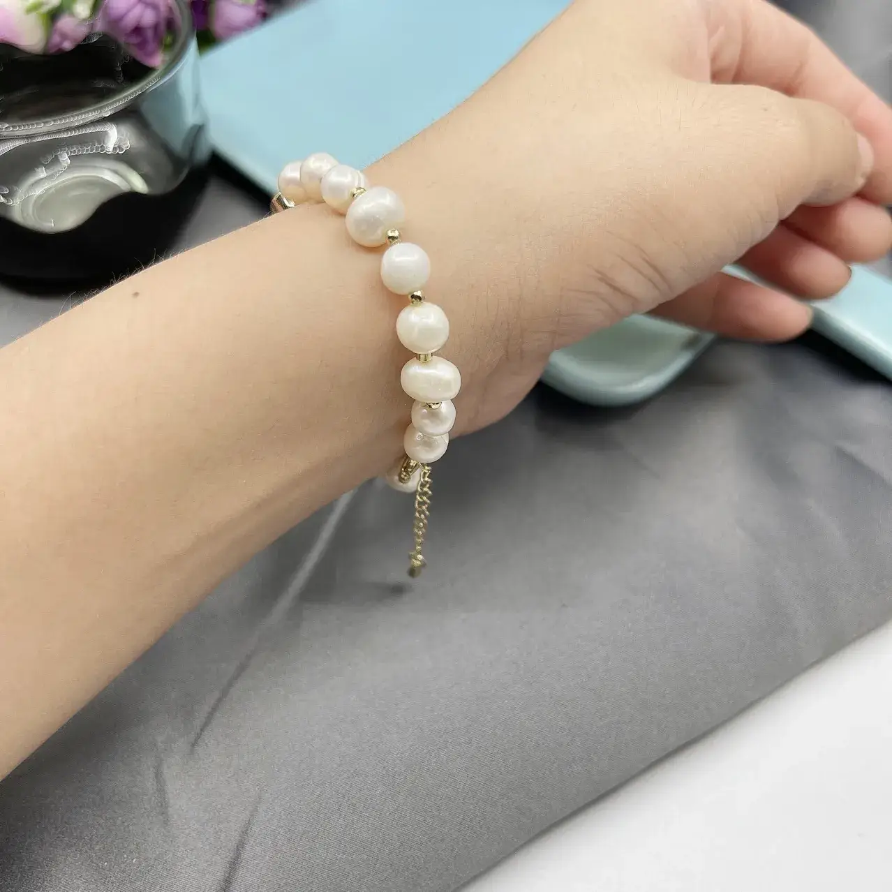 Pearl Pearl Bracelet Vintage Elegant Collar Chain - Image 7