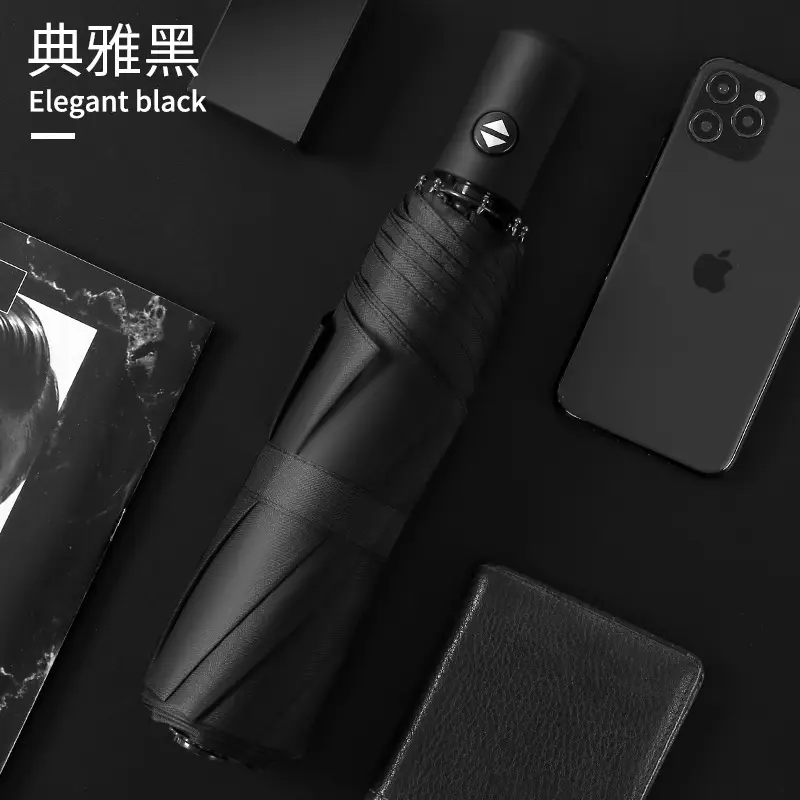 8 Bone Forward Automatic Umbrella Black
