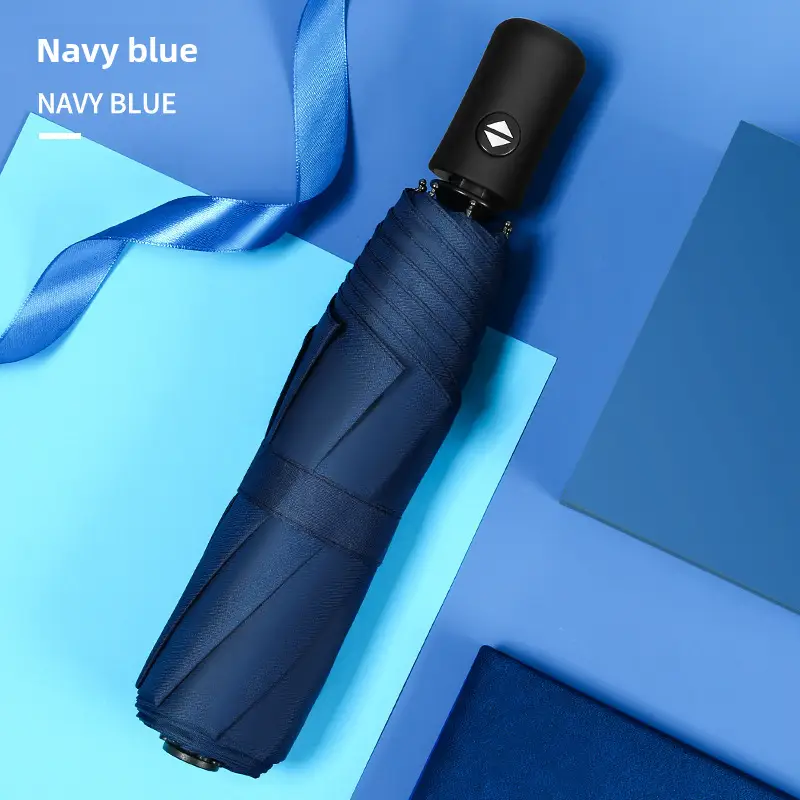 Black Rubber Automatic Flashlight Umbrella