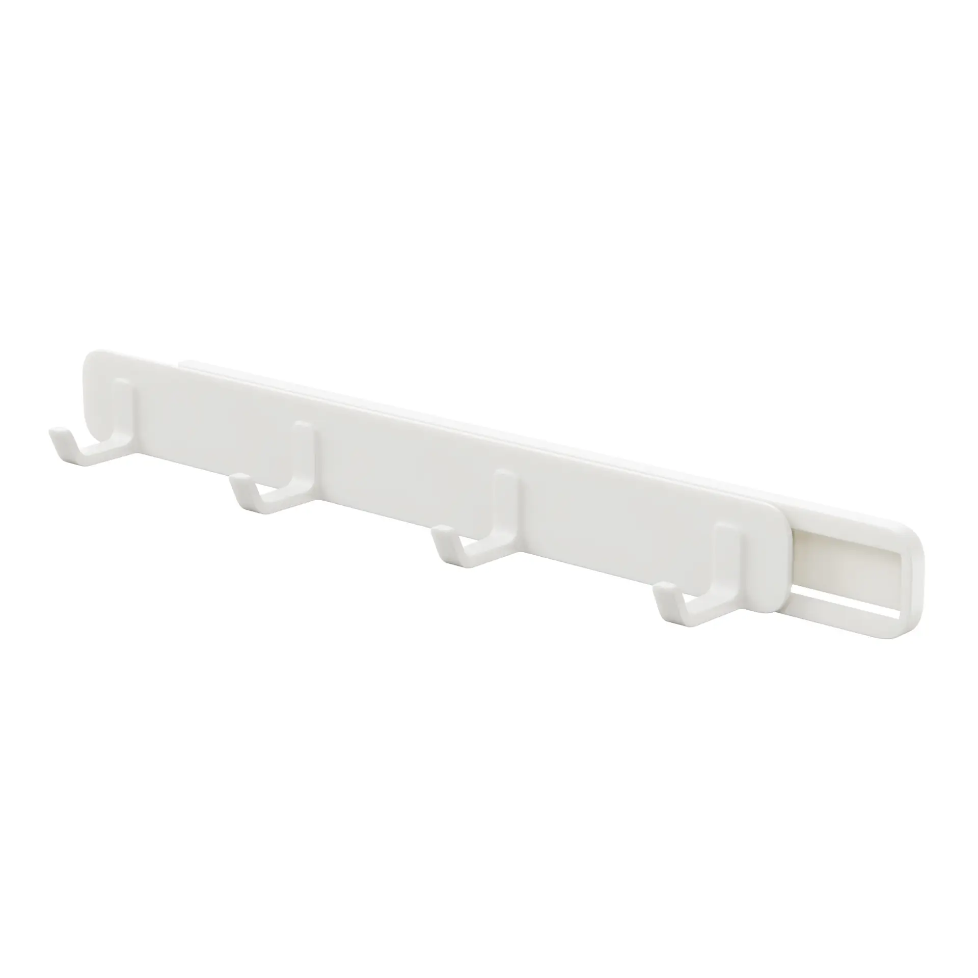 White Four-Row Kitchen Bathroom Hook