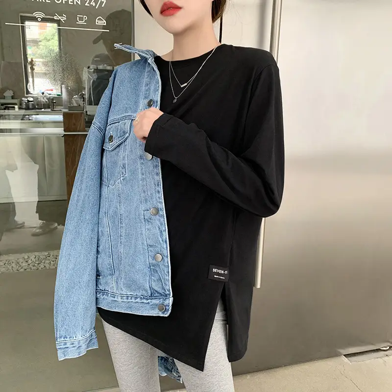 White Long Sleeve T-Shirt for Women Autumn Winter 2025 - Image 3