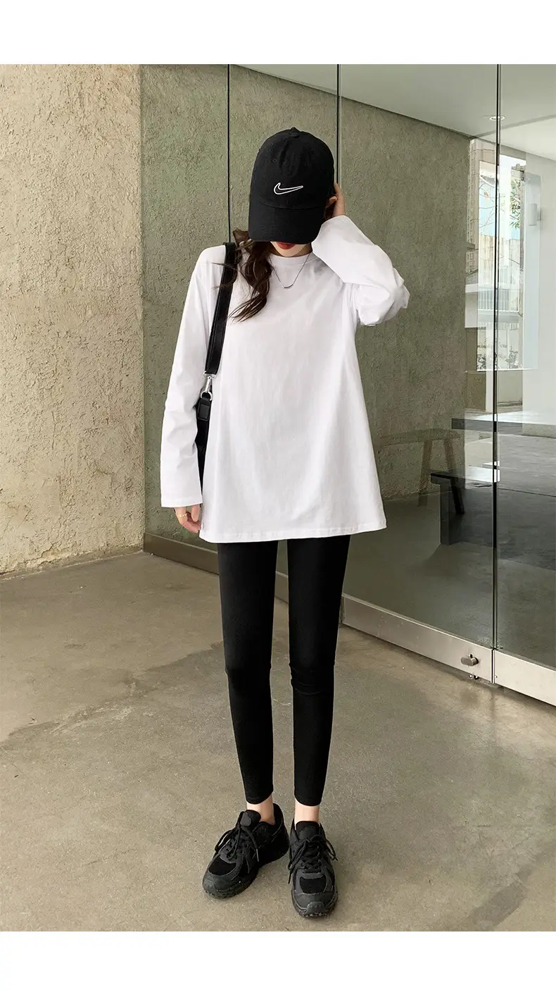 White Long Sleeve T-Shirt for Women Autumn Winter 2025 — feature 11