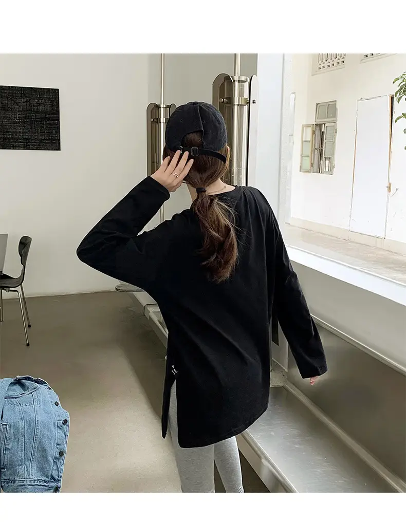 White Long Sleeve T-Shirt for Women Autumn Winter 2025 — feature 17