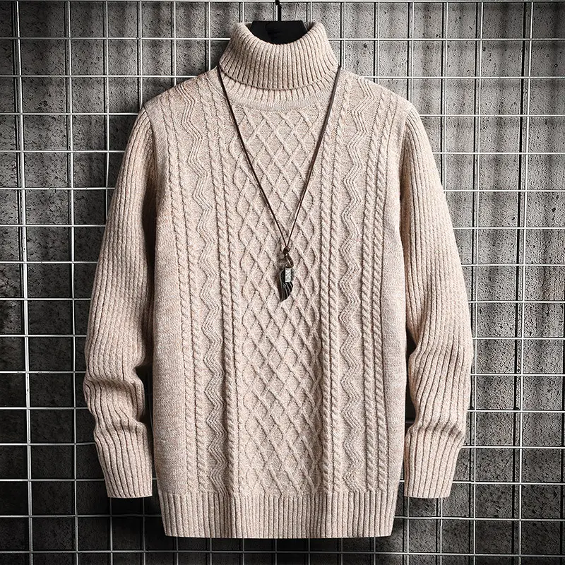 Men's Black Turtleneck Sweater Korean Style Slim Fit - Image 7