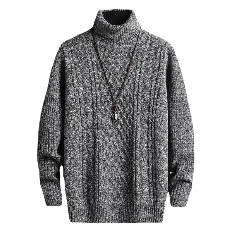 Men's Black Turtleneck Sweater Korean Style Slim Fit - Image 8
