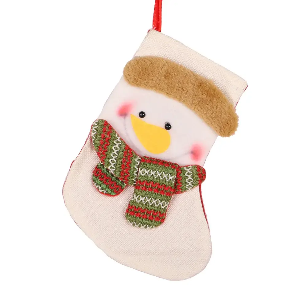 Old Bear Christmas Stocking with Deer Antlers - Image 2