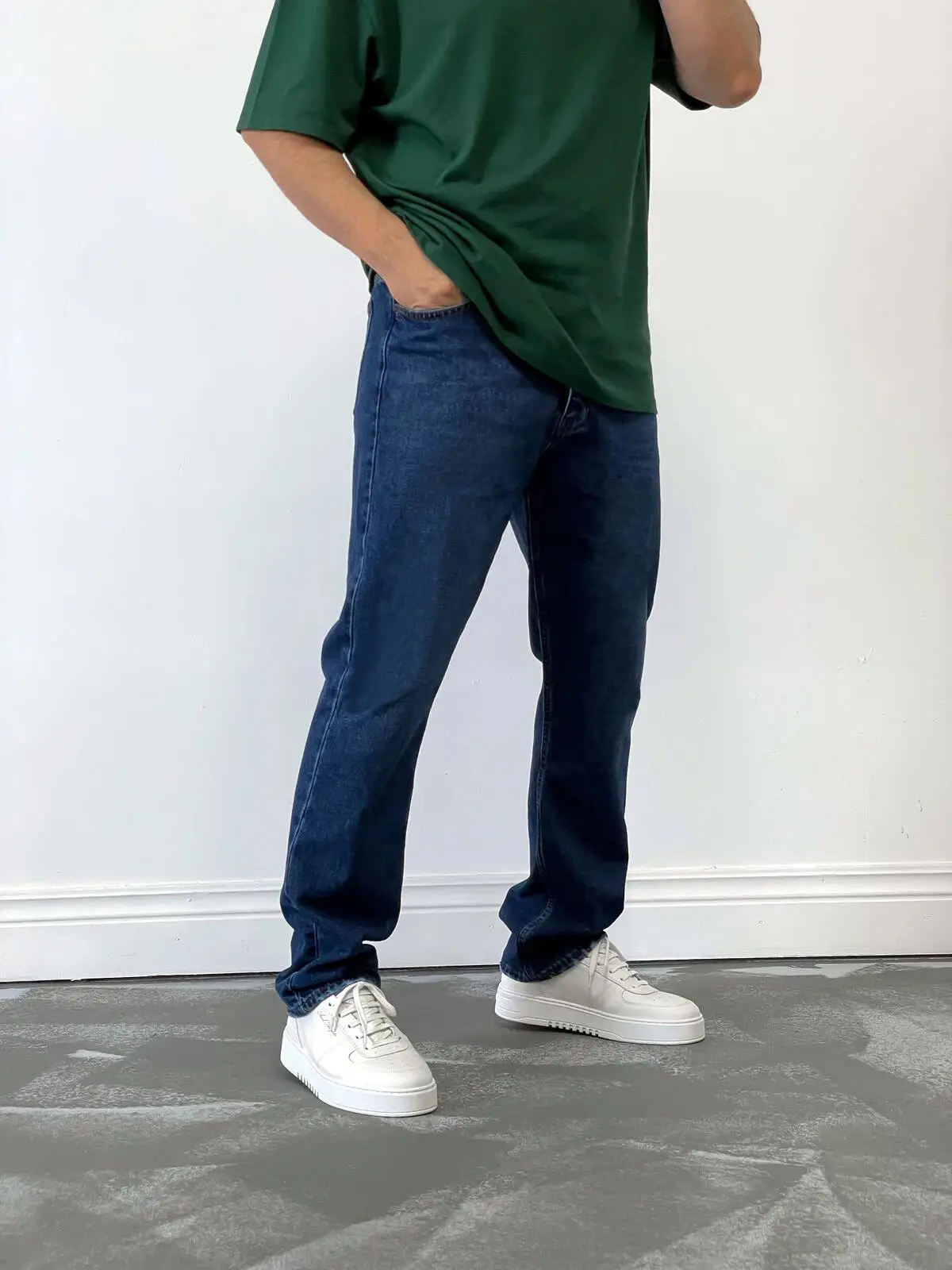Men Grey Straight Fit Jeans Jindian Small