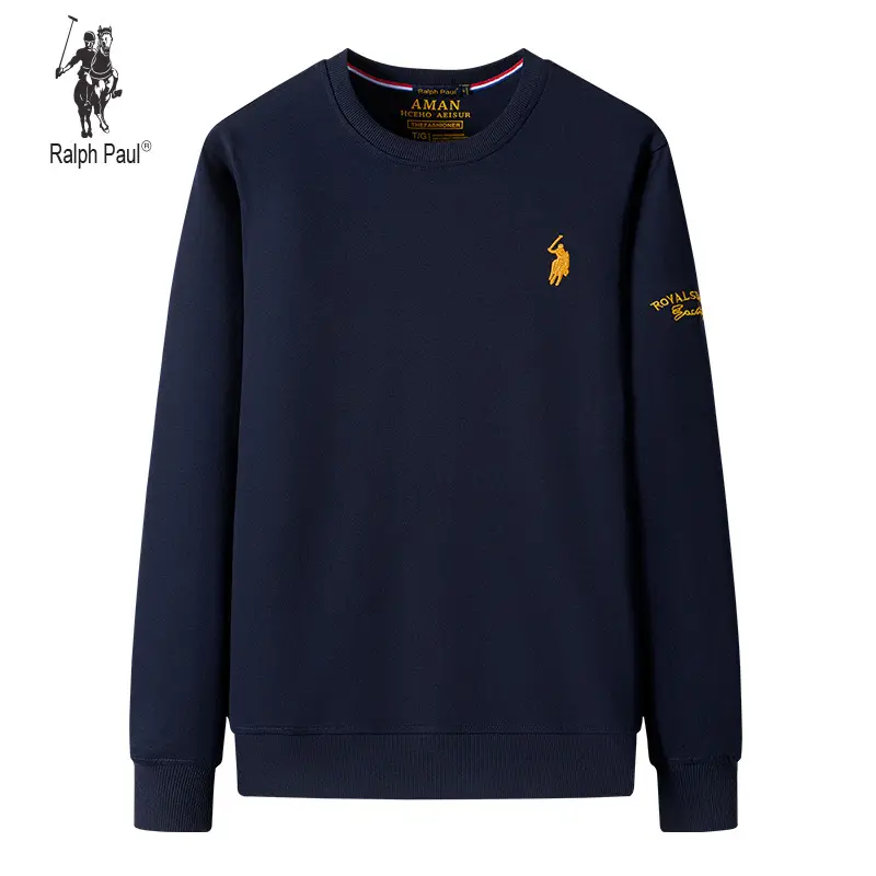 Larron Paul Men Grey Crewneck Sweatshirt Large