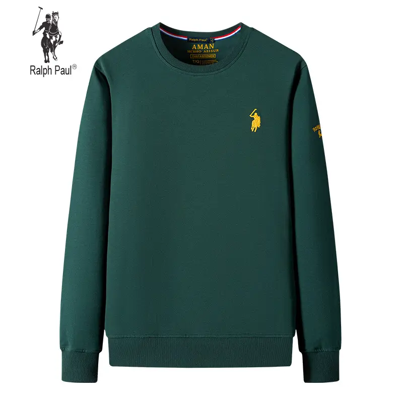 Larron Paul Men Grey Crewneck Sweatshirt Large