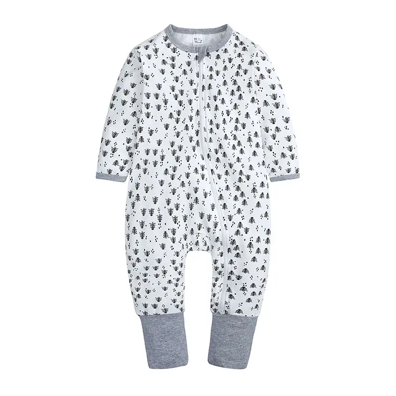 Baby One-Piece Hooded Necklet Set White Black Sheep Print