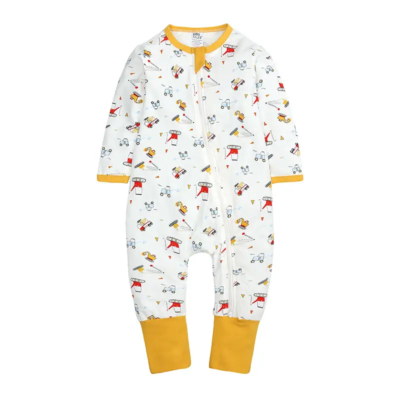 Baby One-Piece Hooded Necklet Set White Black Sheep Print