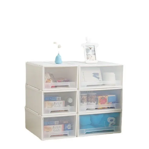 37L Transparent Stacked Wardrobe Drawer Storage Box - Image 9