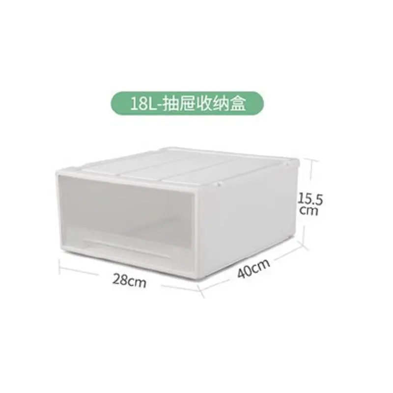 37L Transparent Stacked Wardrobe Drawer Storage Box - Image 3
