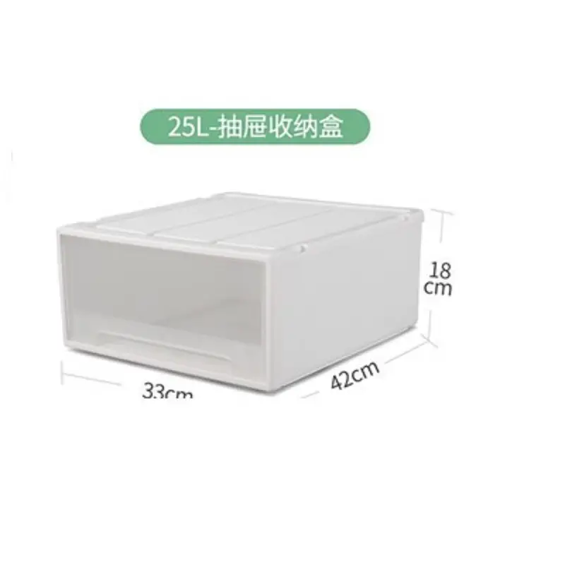 37L Transparent Stacked Wardrobe Drawer Storage Box - Image 4