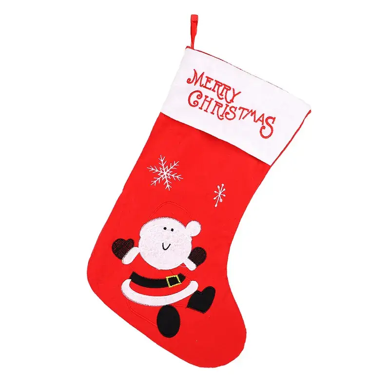 Red Elk Snowman Christmas Socks with Letter Santa Design - Image 5