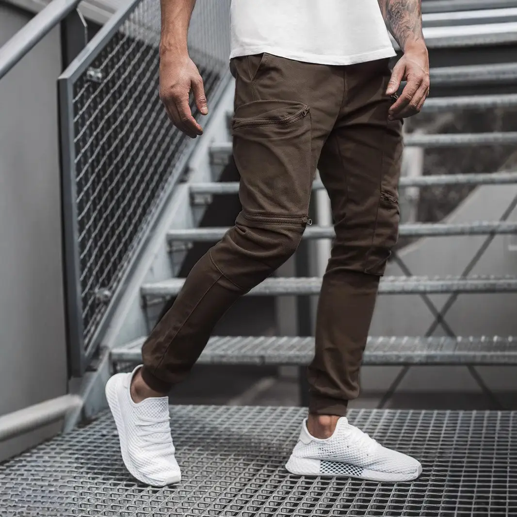 Men Brown Tether Pants 3 Pockets Casual Wear - Image 4