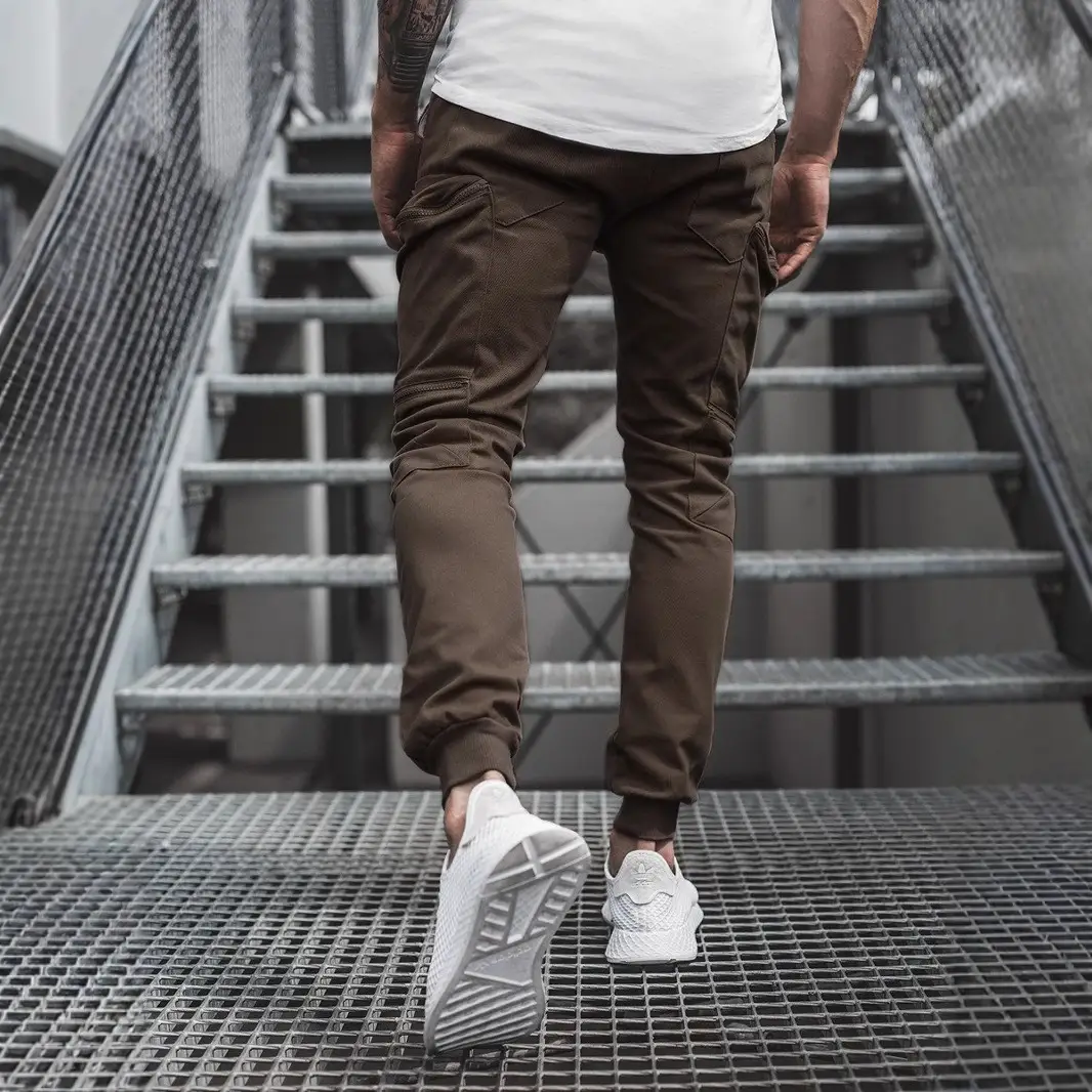 Men Brown Tether Pants 3 Pockets Casual Wear - Image 5