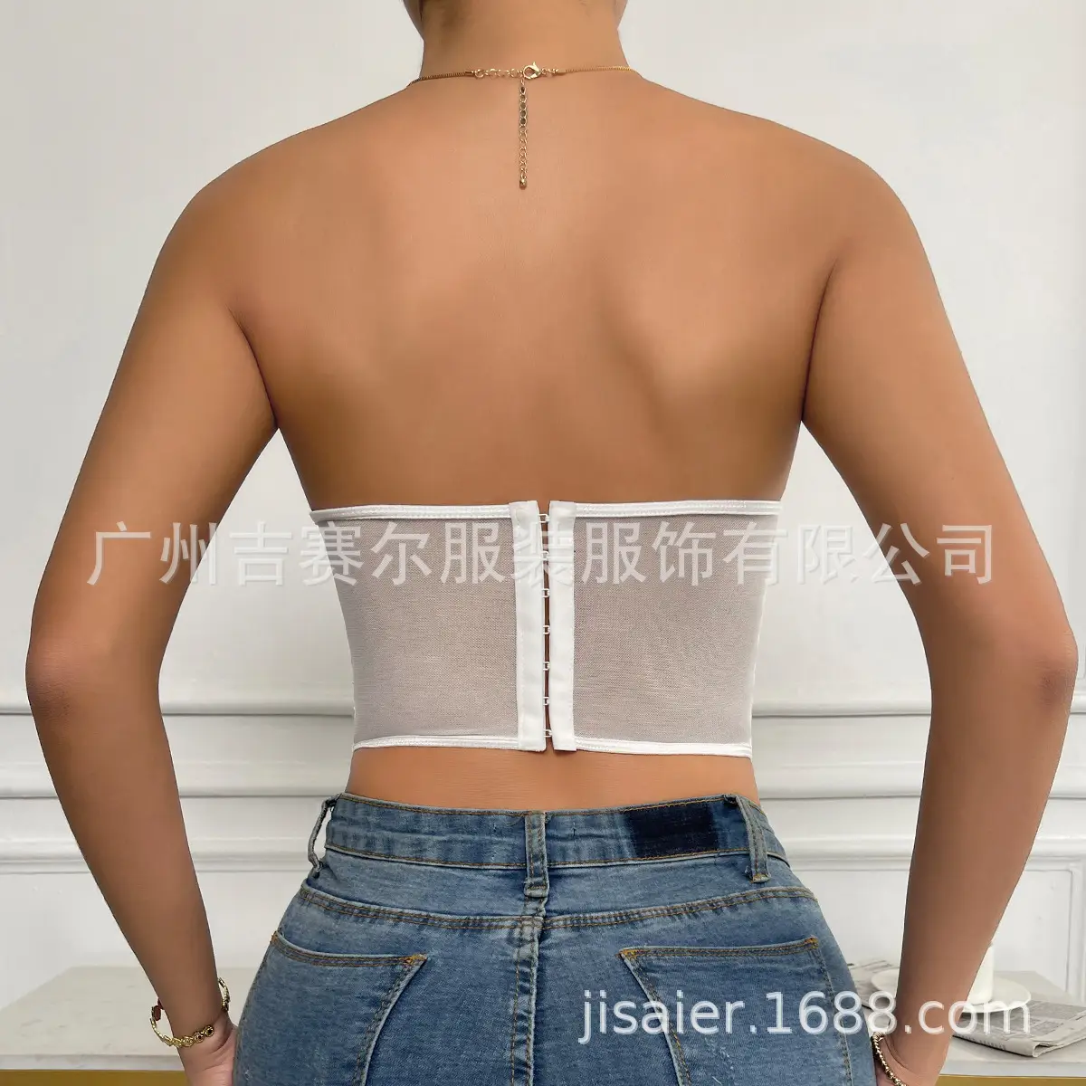 2023 Lace Mesh Rose Strapless Vest Spot 9434 - Image 14