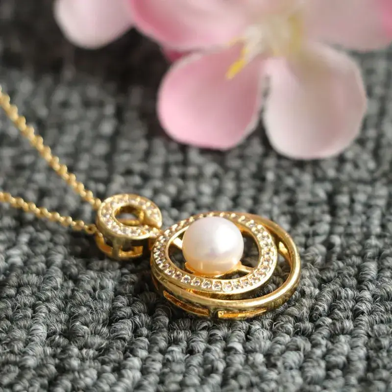 Juanyu Pearl Windmill Necklace Gold Chain - Image 7