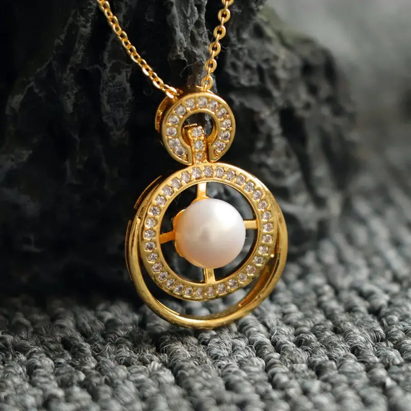 Juanyu Pearl Windmill Necklace Gold Chain — feature 11