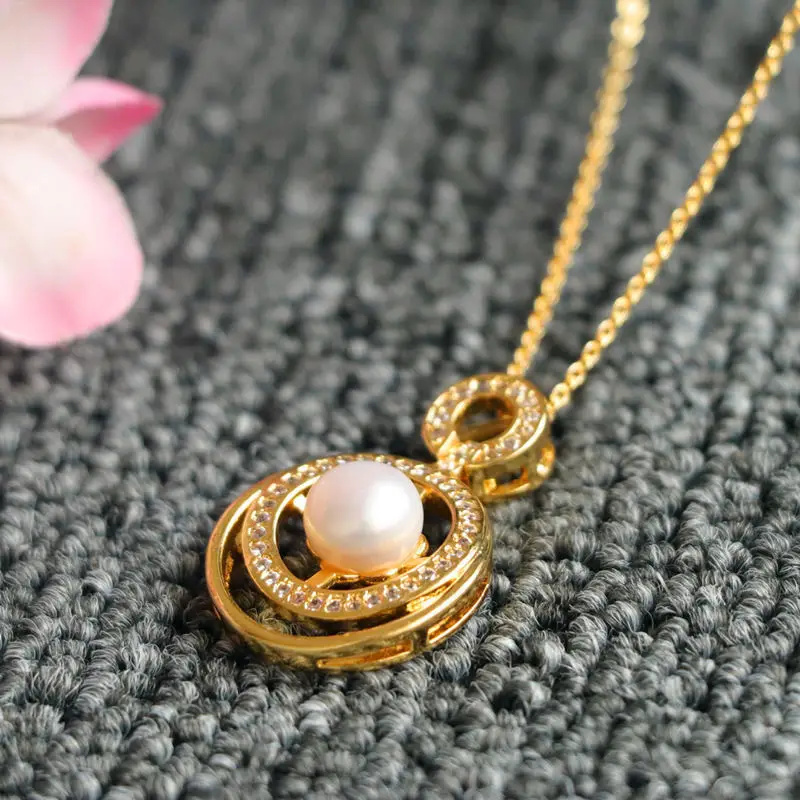 Juanyu Pearl Windmill Necklace Gold Chain — feature 7