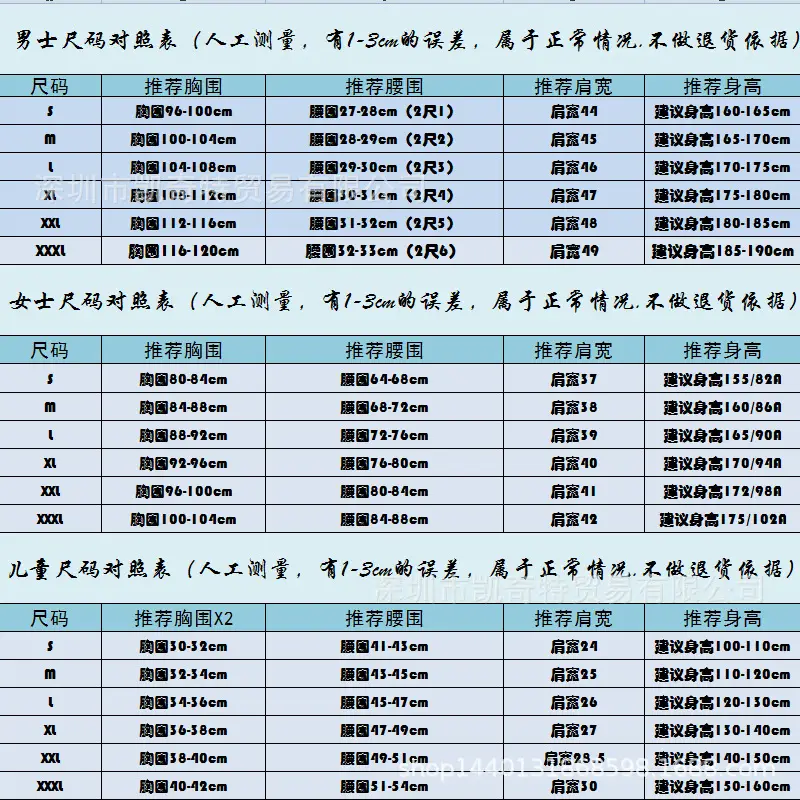 尺寸表(2)