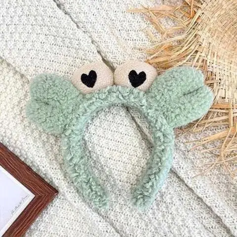 Yellow Cute Crab Face Washing Headband for Girls - Image 4