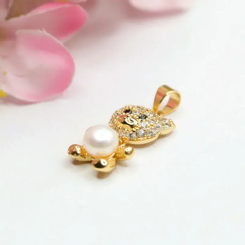 Guan Yu Freshwater Pearl Bear Pendant Necklace for Women - Image 7