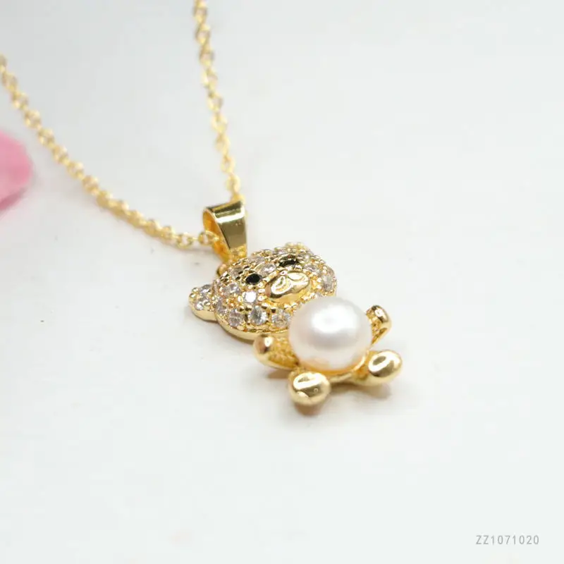 Guan Yu Freshwater Pearl Bear Pendant Necklace for Women — feature 8