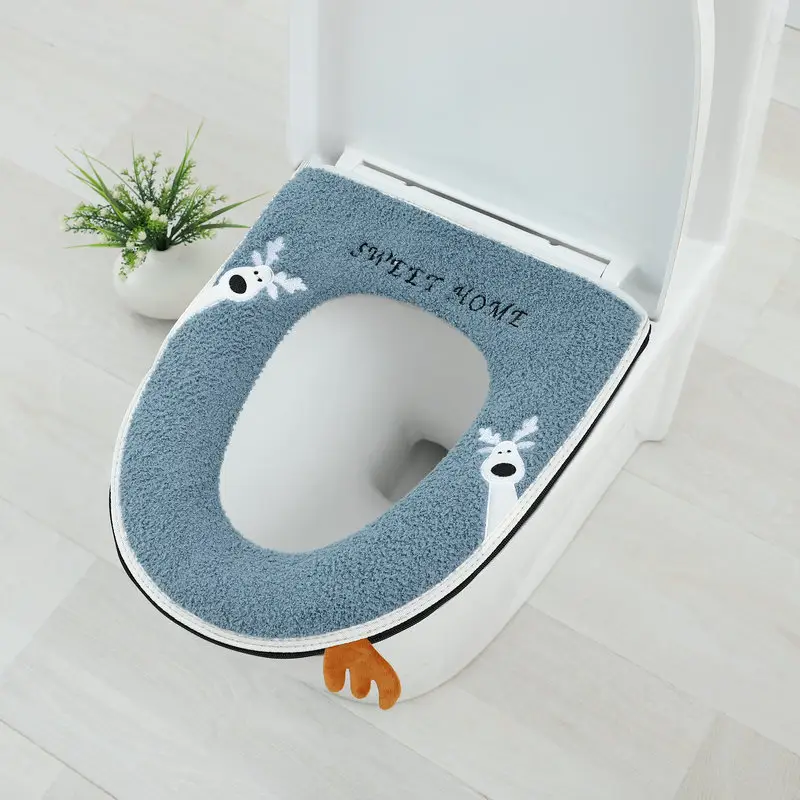 Autumn Winter Lucky Deer Waterproof Toilet Seat Cushion - Image 2