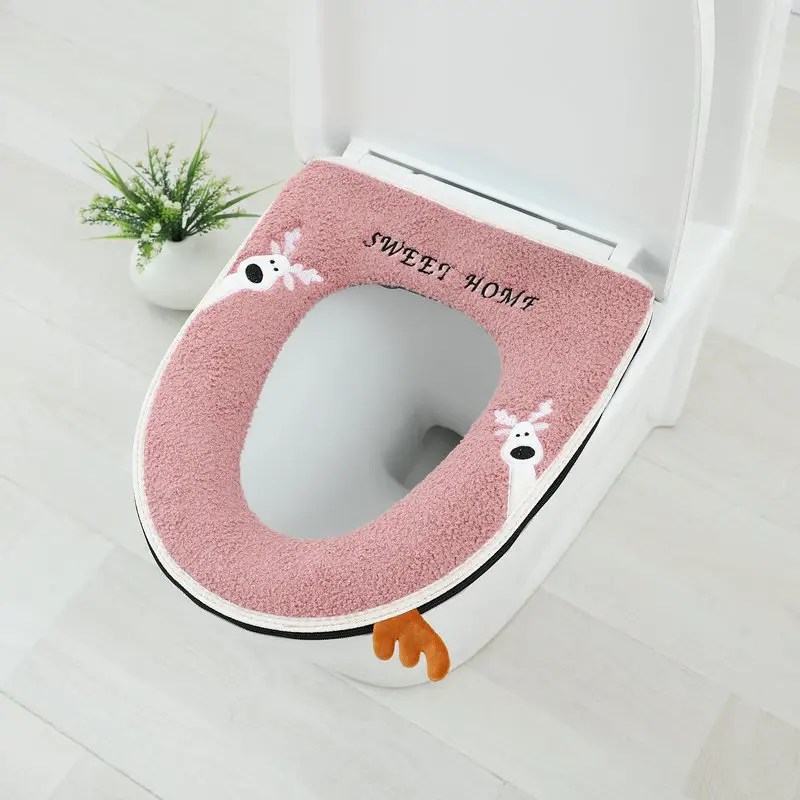 Autumn Winter Lucky Deer Waterproof Toilet Seat Cushion - Image 3