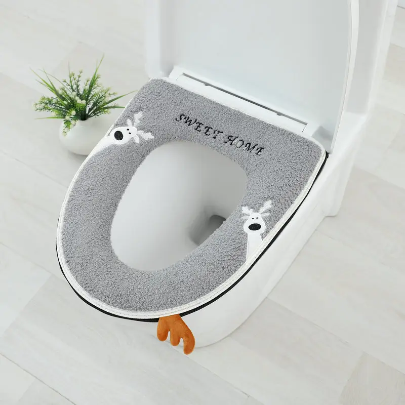 Autumn Winter Lucky Deer Waterproof Toilet Seat Cushion - Image 4