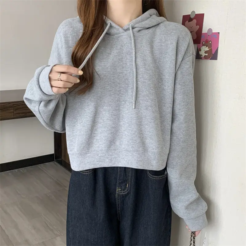 Women Grey Hoodie Sweatshirt Spring Autumn 2022 — feature 30