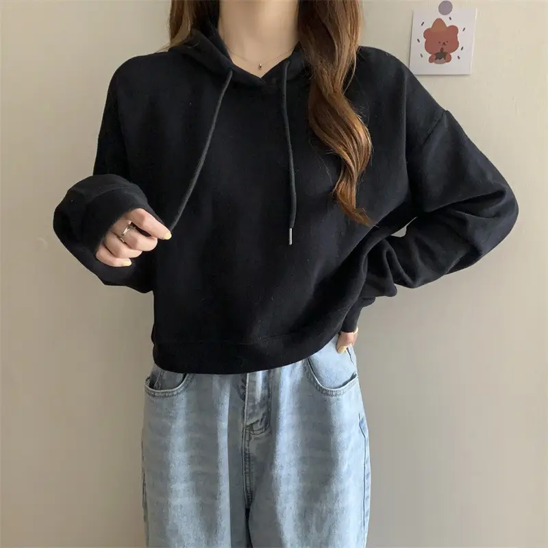 Women Grey Hoodie Sweatshirt Spring Autumn 2022 — feature 38