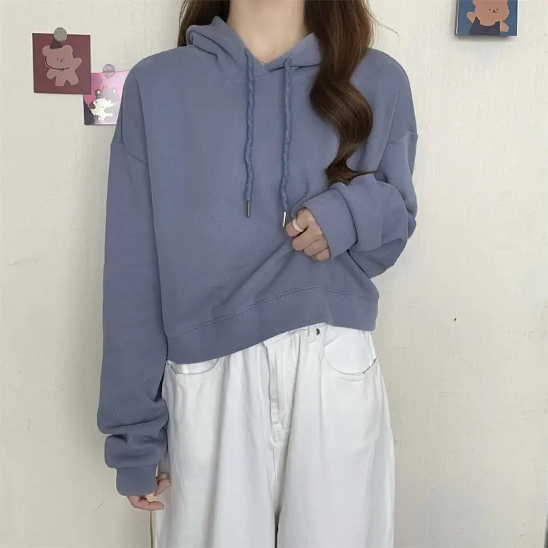 Women Grey Hoodie Sweatshirt Spring Autumn 2022 — feature 45