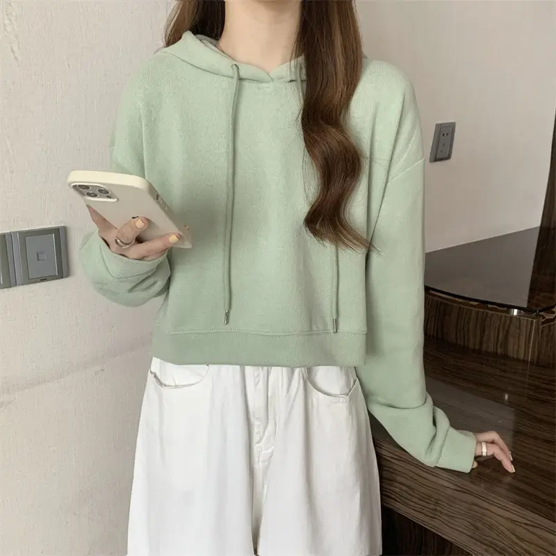 Women Grey Hoodie Sweatshirt Spring Autumn 2022 — feature 55
