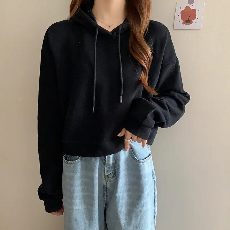 Women Grey Hoodie Sweatshirt Spring Autumn 2022 - Image 3