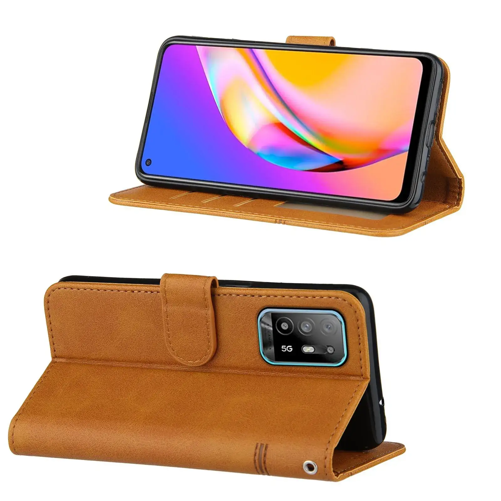 Pink Leather Phone Case with Wrist Strap - Image 9