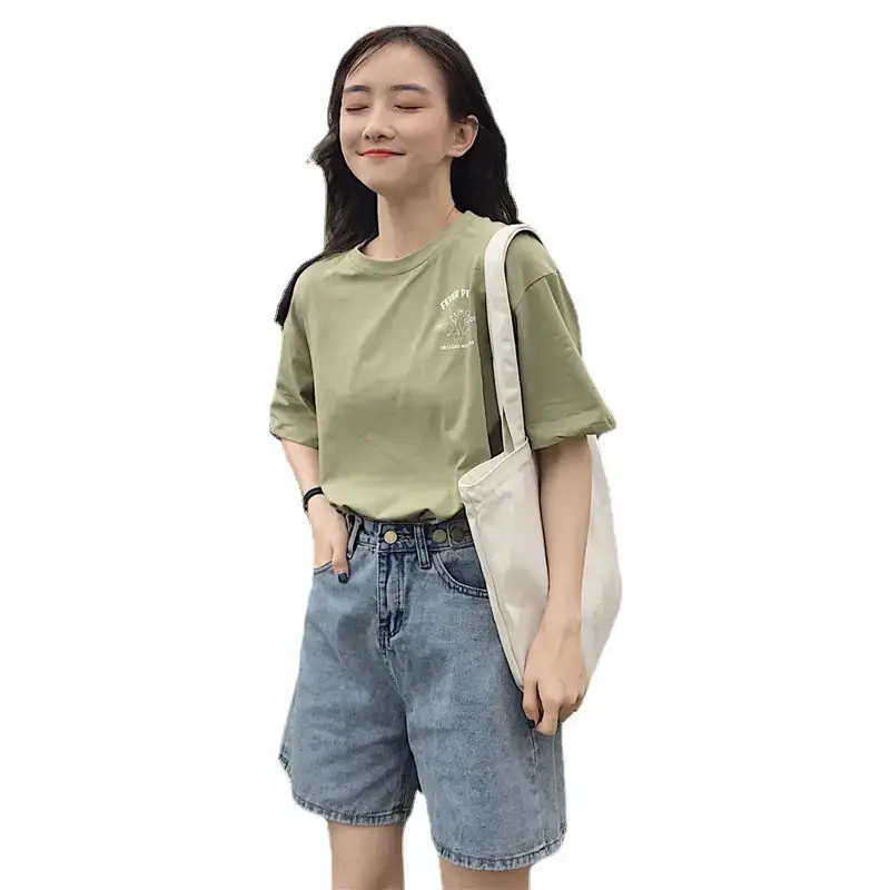 Women Printed T-Shirt Brown Plaid Shorts Set