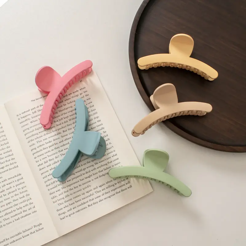 Cream Frosted Korean Hair Clip for Women - Image 13