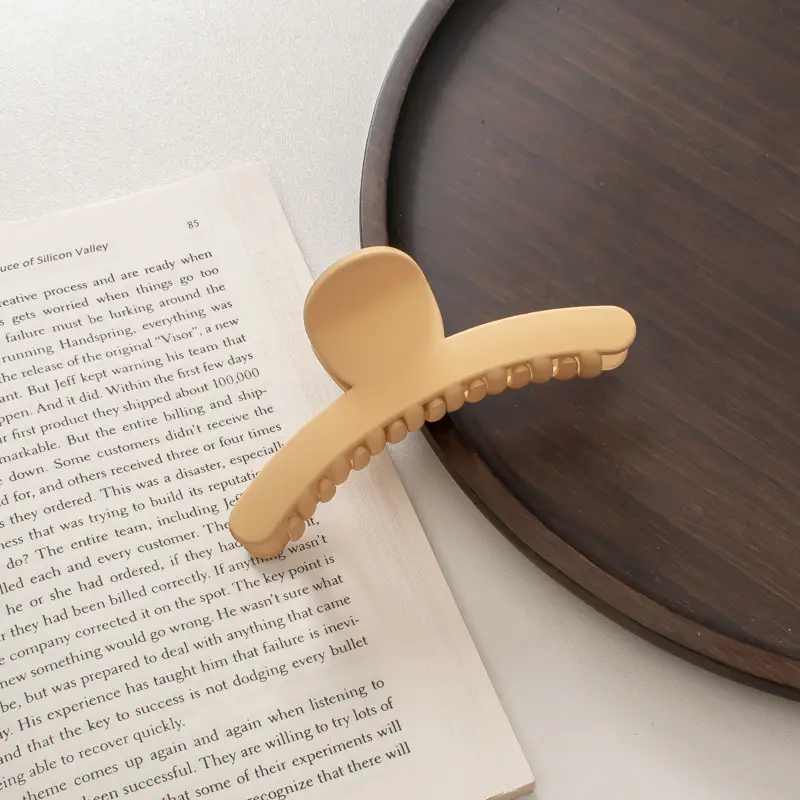 Cream Frosted Korean Hair Clip for Women - Image 4