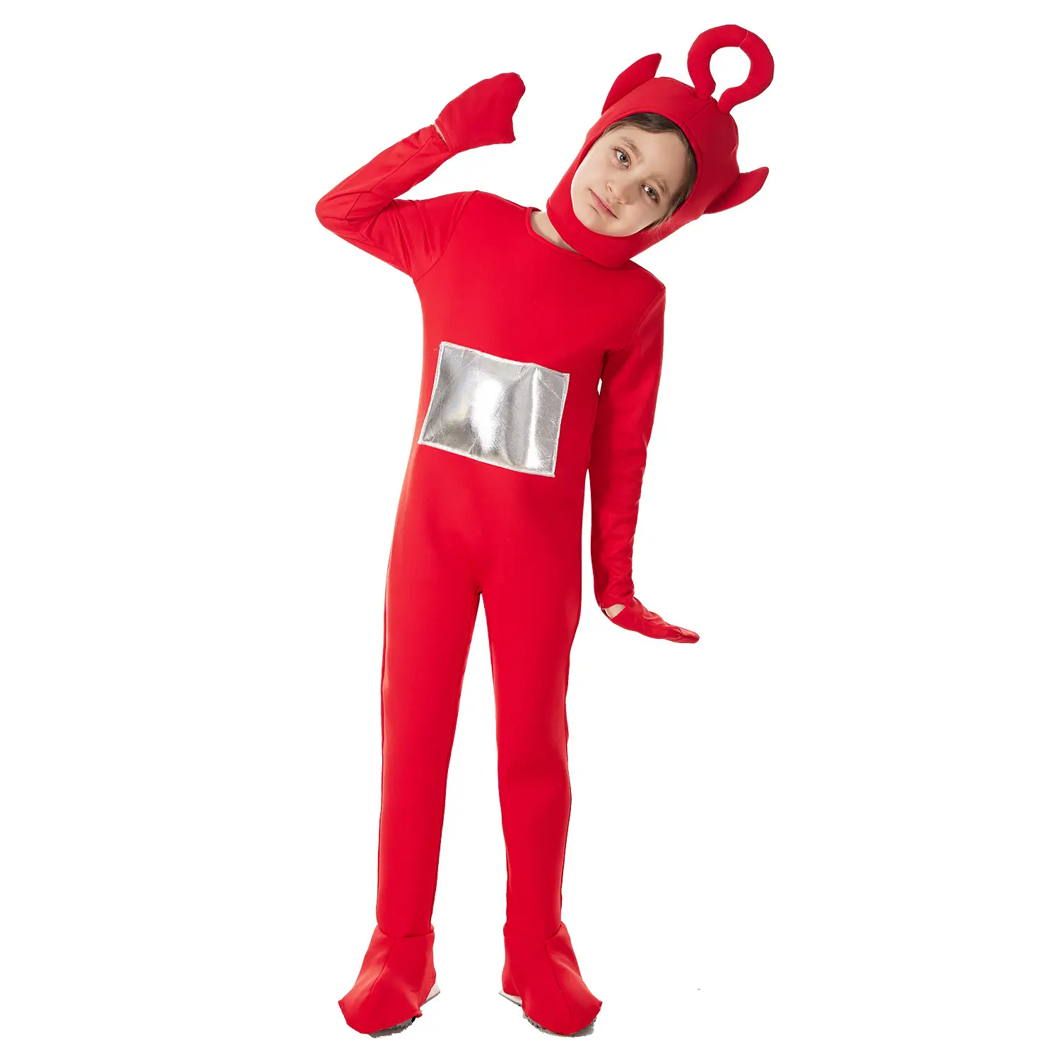 Red Cartoon Kids Costume Party Outfit - Image 2