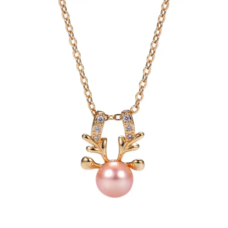 Pearl Pendant Necklace Set for Women Gold Silver - Image 5