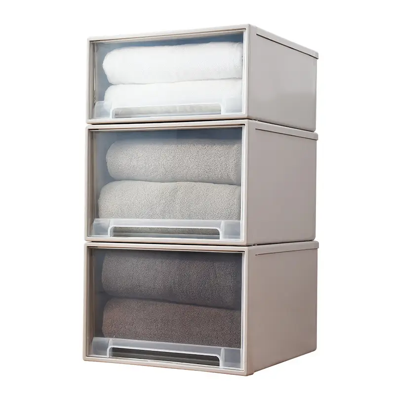 Younai Transparent Drawer Storage Box 28L Grey - Image 9