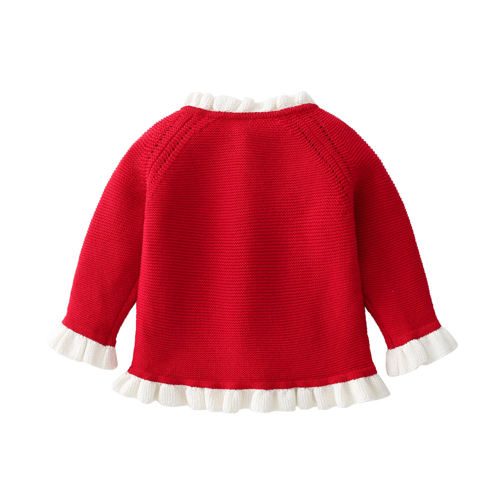 Pink Lace Knitted Cardigan for Baby Girls Winter - Image 5