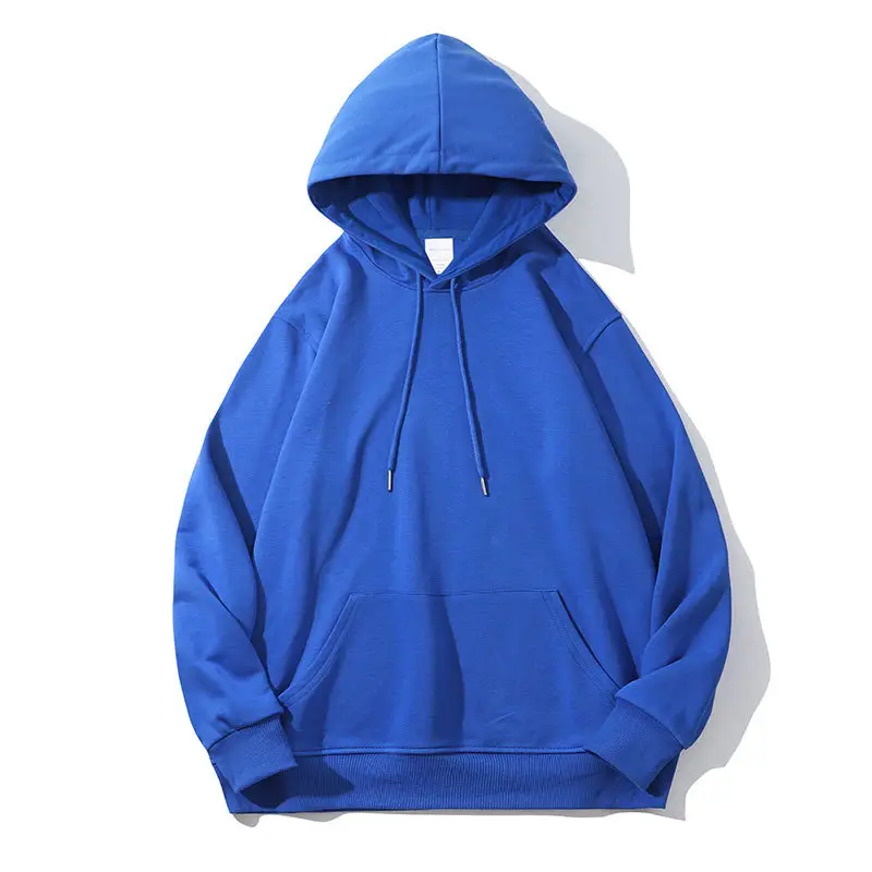 Blue Cotton Hooded Sweatshirt with Hood - Image 7