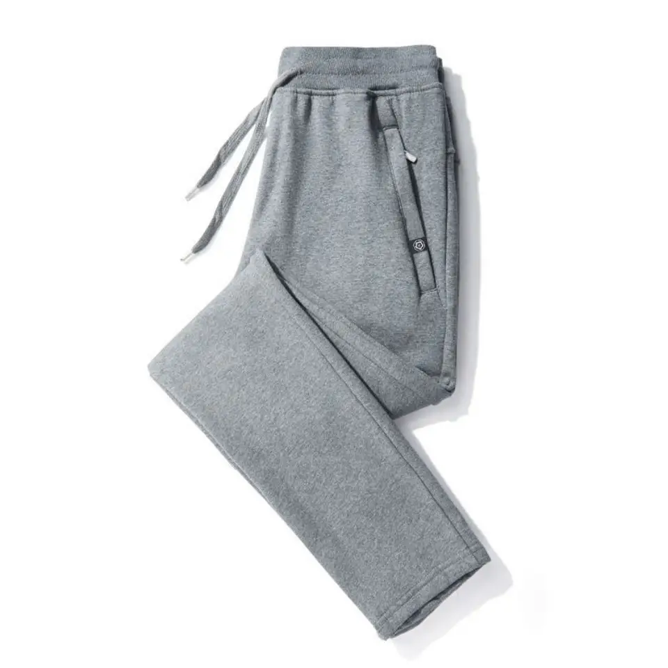 Men Grey Straight Cut Sportswear Pants Large — feature 6